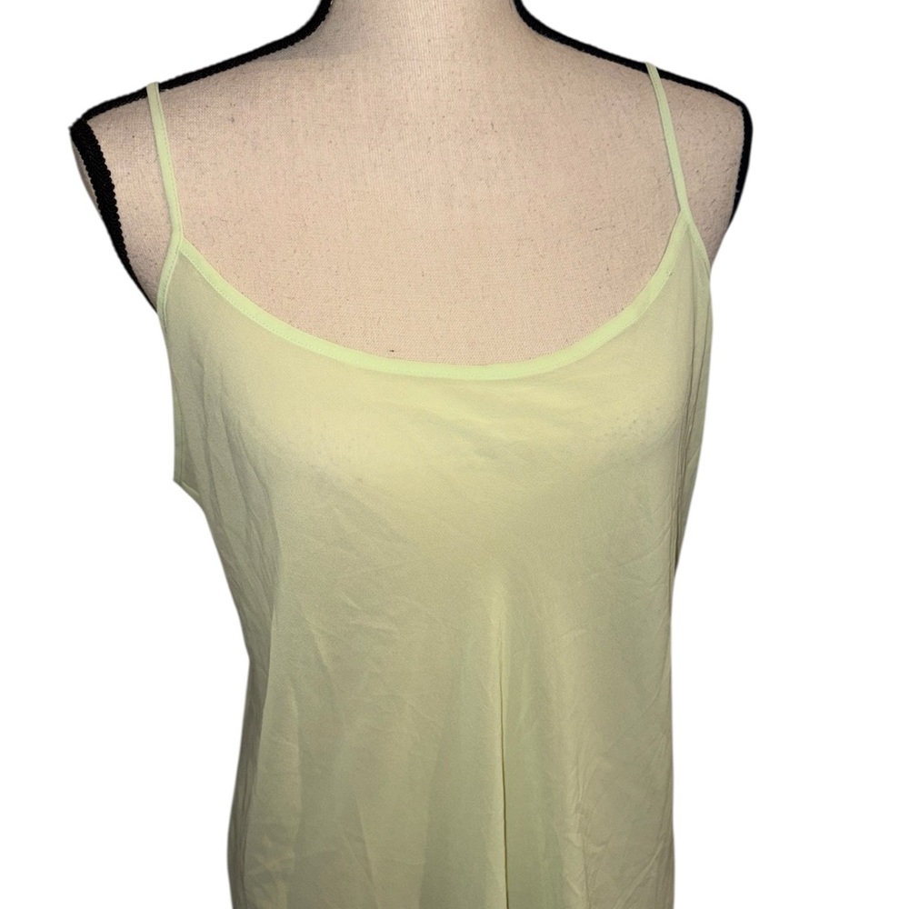 Vintage Y2K Victorias Secret Keylime Green/Yellow Sheer Slip Ruffle Detail Large - Picture 4 of 7